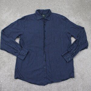 Rodd & Gunn Shirt Mens XL Blue Leggiuno Italian Fabric Sports Fit L/S Cotton